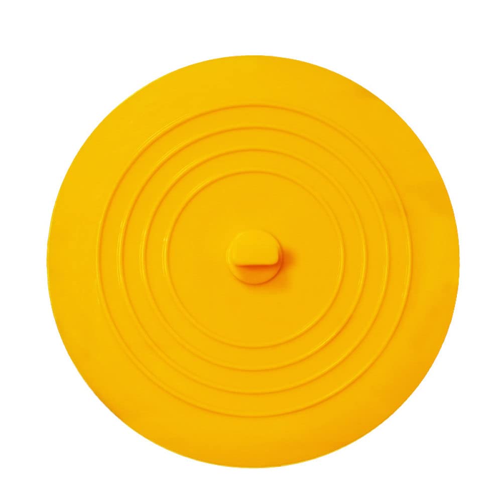 FAQUA 15cm Large Silicone Bathtub Stopper - Leakproof Drain Cover for Sink, Tub & Bathroom (Yellow) | Perfect for Bath Time, Baby Bathing & Water Conservation