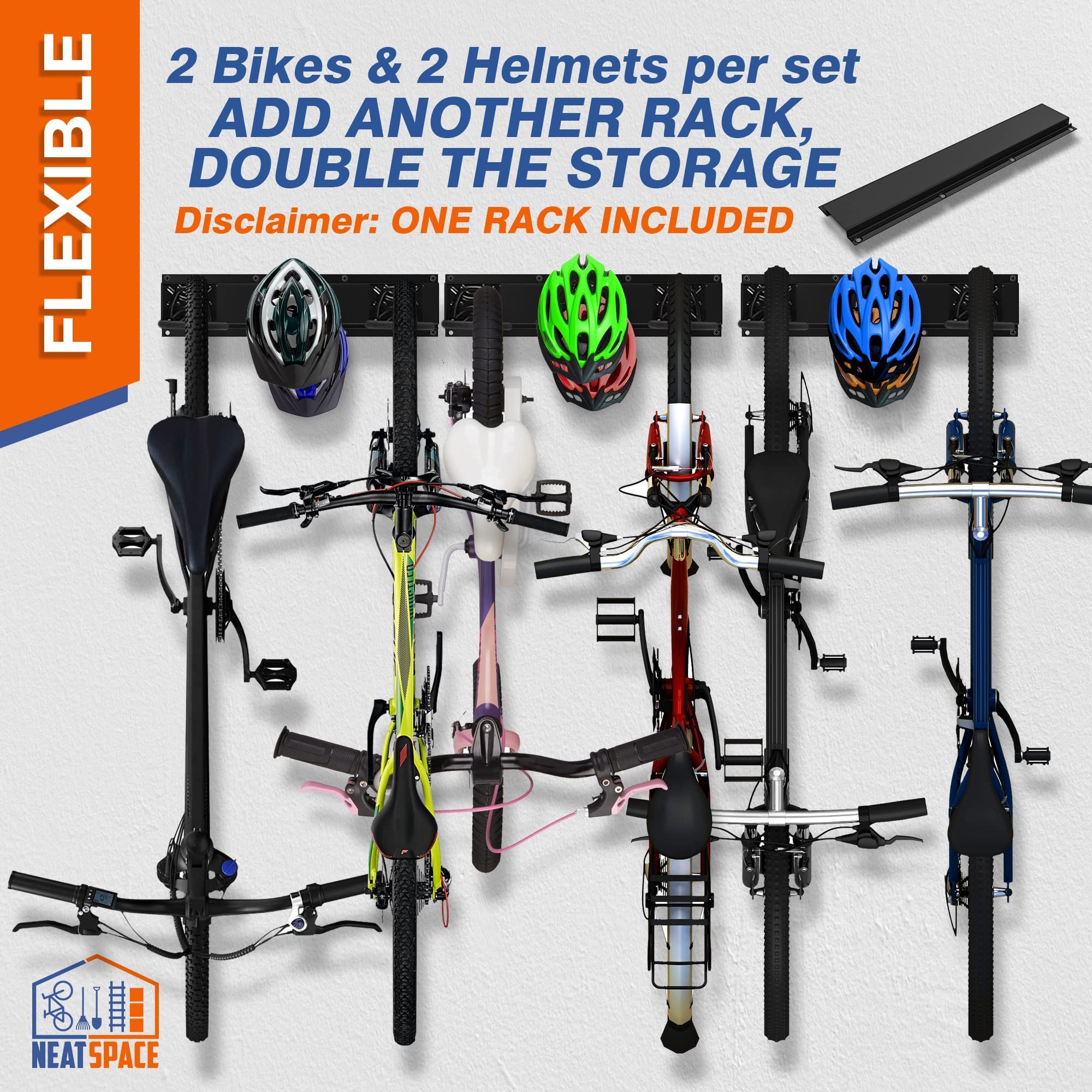 Wall Mount Bike Rack for Garage - Heavy Duty Bike Hanger Storage for Home & Cycling