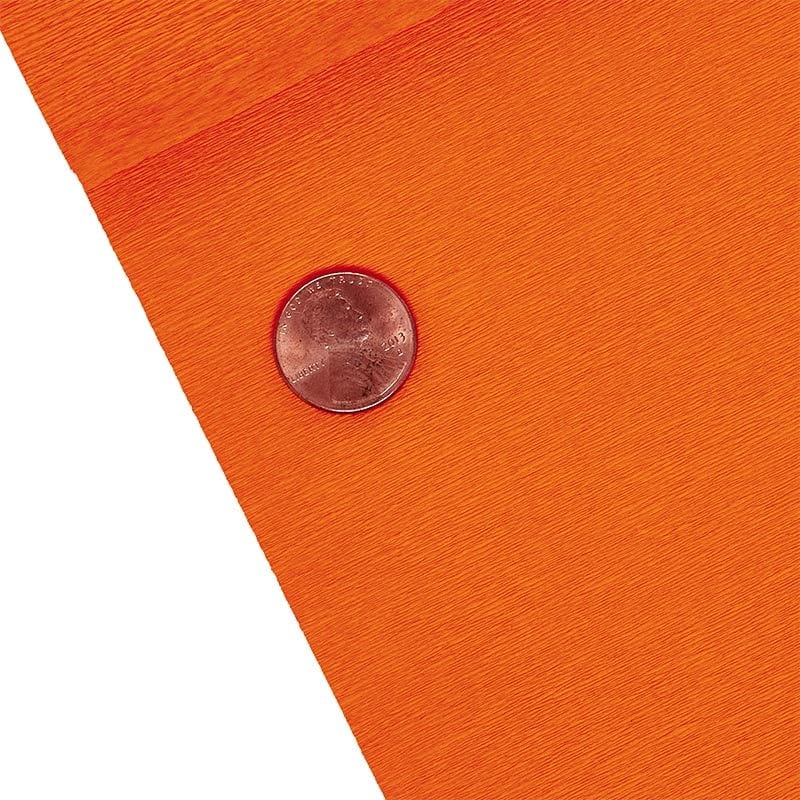 Premium Italian Crepe Paper Roll - 90 GSM, Fire Orange for DIY & Decor