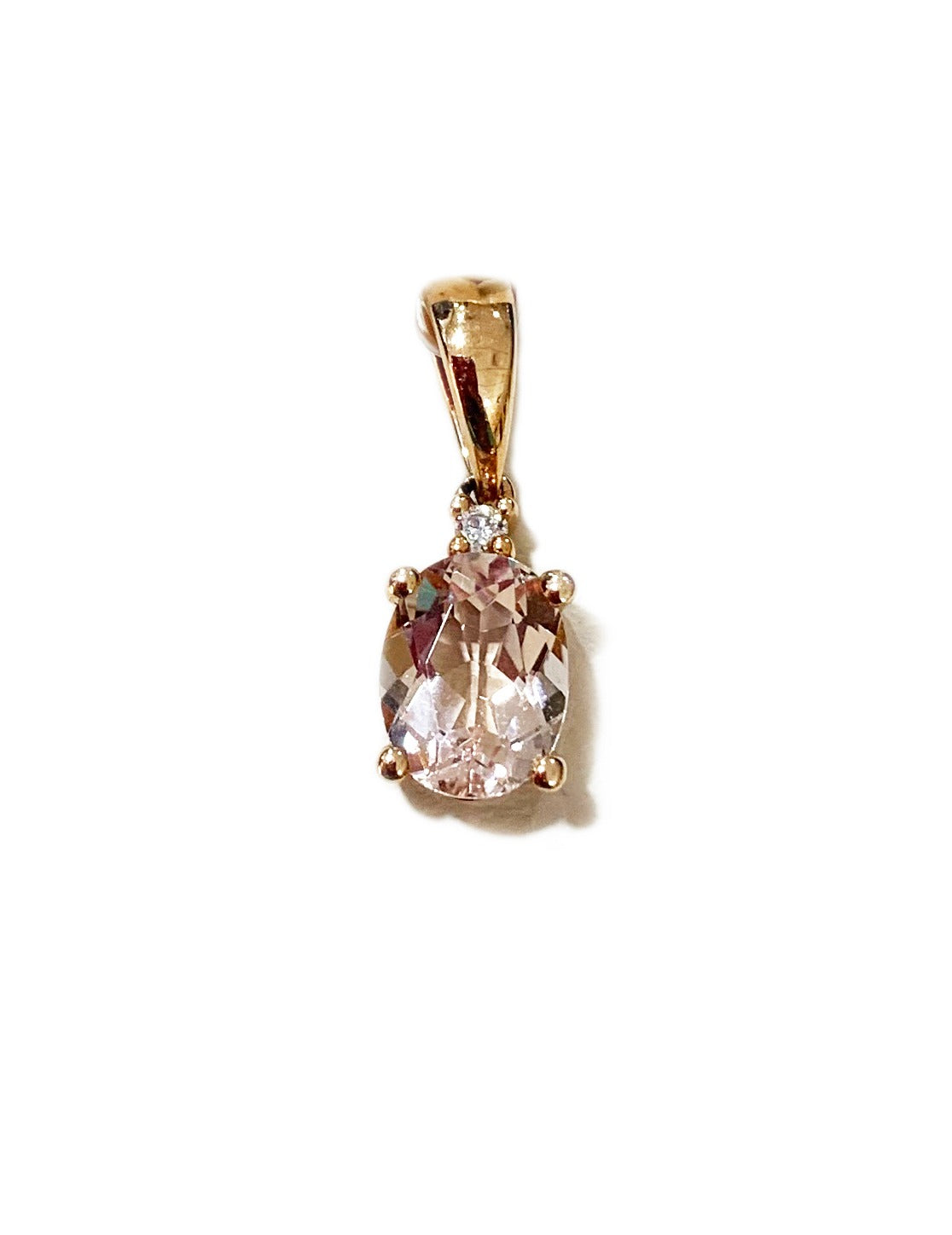 14K Rose Gold Morganite Pendant Necklace for Women - Elegant Gemstone Jewelry Gift for Birthday, Anniversary & Valentine's Day | Perfect for Weddings, Parties & Special Occasions