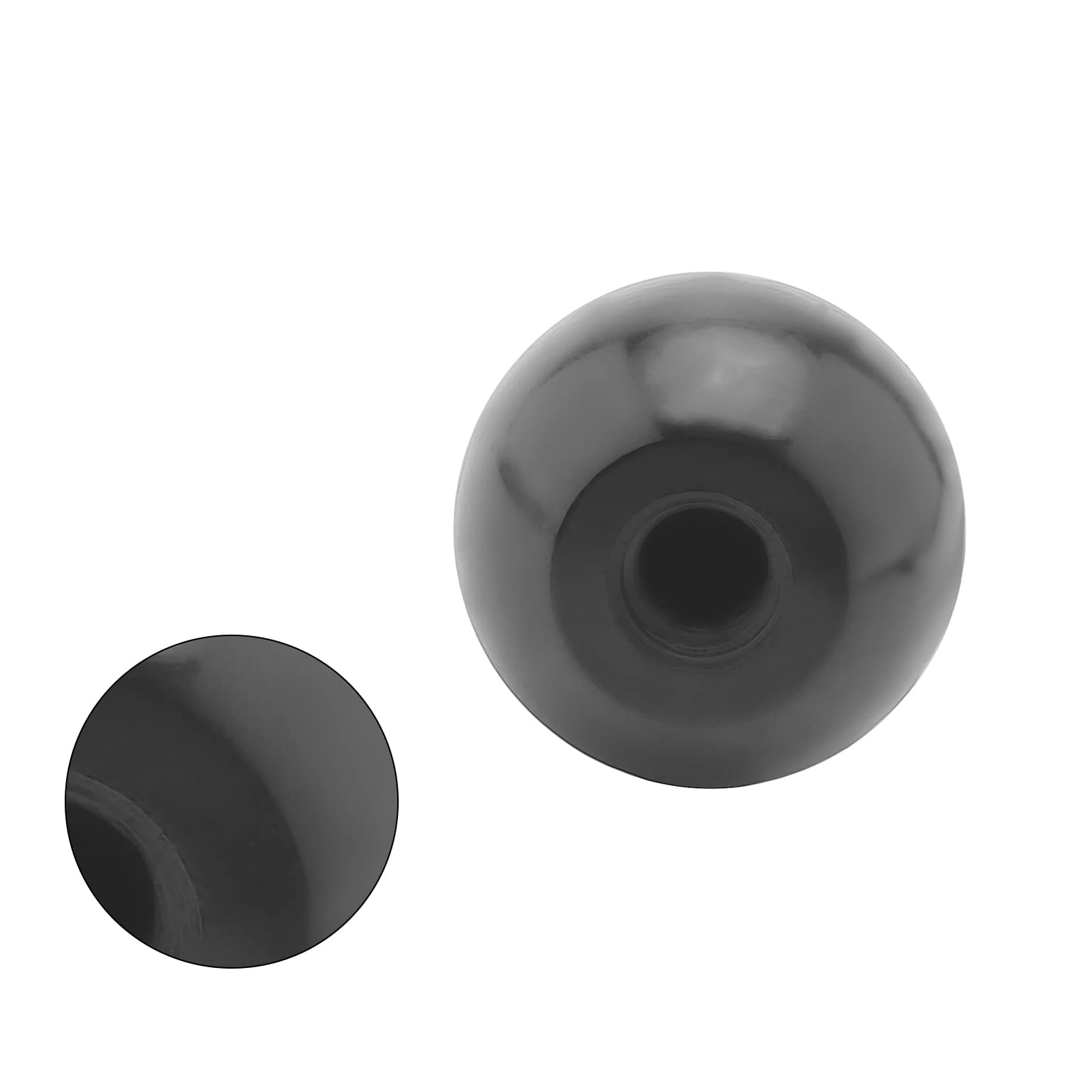 5Pcs Black Bakelite Ball Knob M10 Female Thread Thermoset Handle - 32mm Diameter Smooth Rim for Lawn Mowers & Exercise Equipment - Easy Grip, No Twist Needed for Outdoor & Workshop Tools
