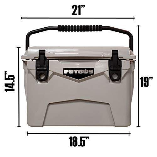 Fatboy 20 Quart Roto Molded Hard Sided Cooler - Heavy Duty Insulated Ice Chest for Camping, Fishing & Outdoor Adventures (Marine Camo)
