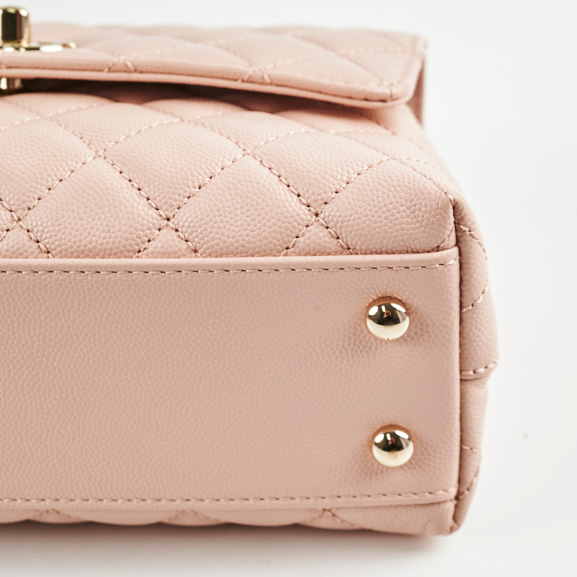 Authentic Chanel Small Coco Handle Bag in Pink Caviar Leather with Microchip - 2021 Collection | Luxury Crossbody Purse for Women, Perfect for Date Night & Special Occasions