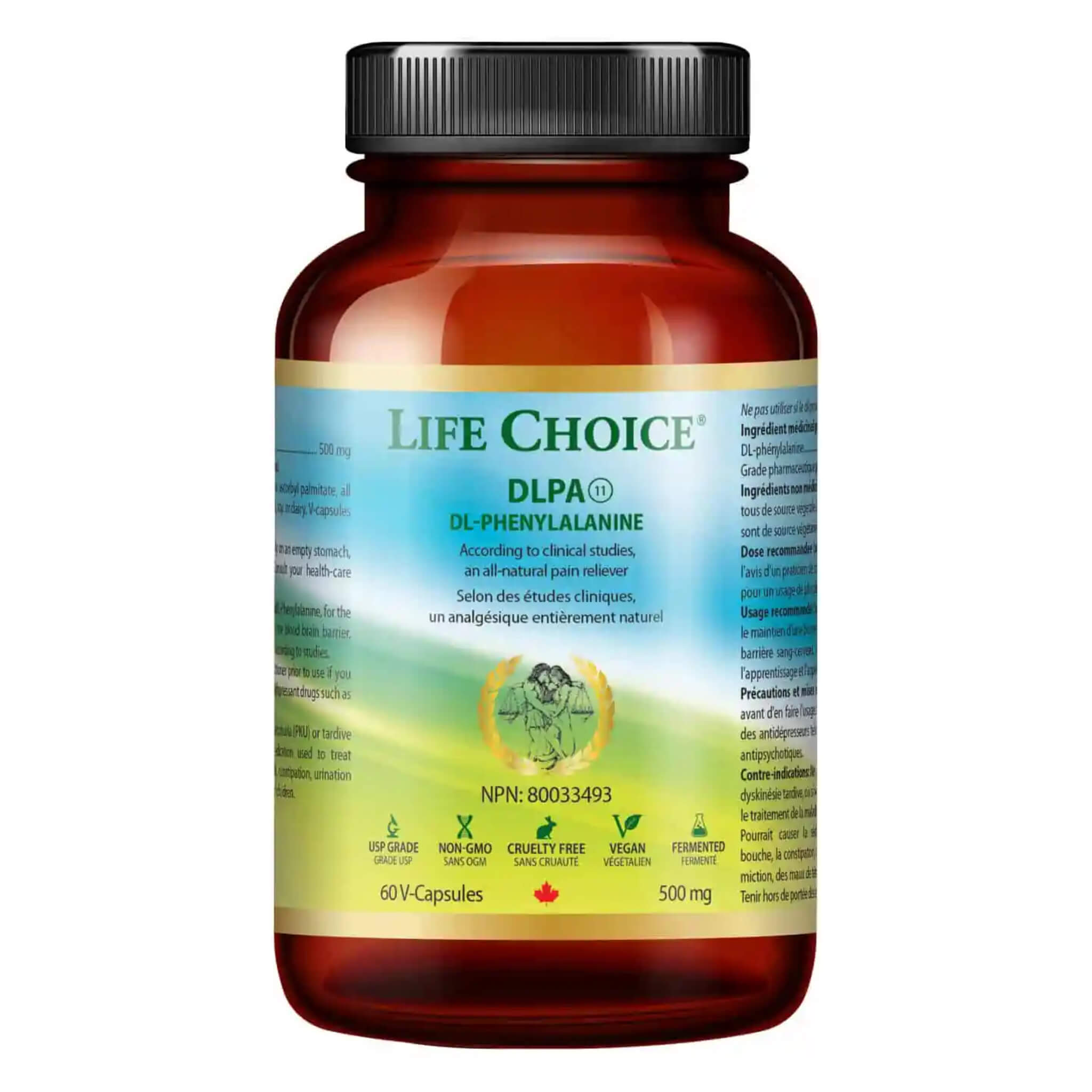 DLPA Free Form 500mg Supplement - Phenylalanine Amino Acid for Mood Support & Pain Relief - Vegan Capsules for Energy & Focus - Perfect for Workout Recovery & Stress Management