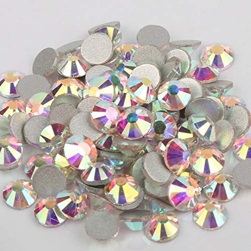 Xuccus Wholesale 200Gross SS12 Hematite Flatback Rhinestones - Non Hot Fix Crystal Glass Strass for Nail Art, DIY Crafts, Jewelry Making & Costume Decorations - Perfect for Nail Designs, Scrapbooking & Fashion Accessories