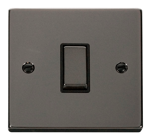 Black Nickel 1G Light Switch Plate Cover - Click Deco VPBN411BK - Modern Electrical Outlet Cover for Home, Office & Commercial Spaces