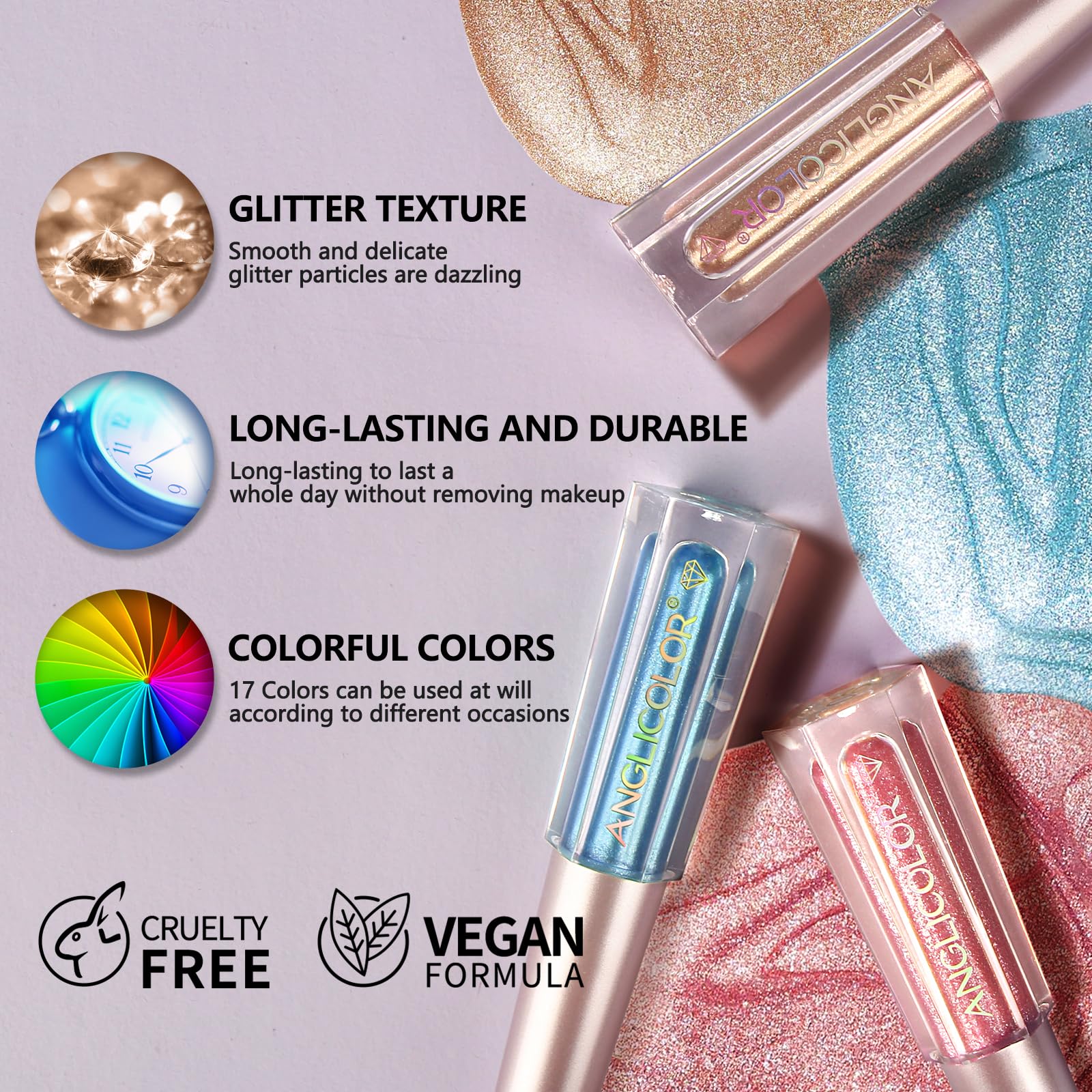 Sparkling Liquid Eyeshadow - Long Lasting & Quick Dry for Party & Night Out