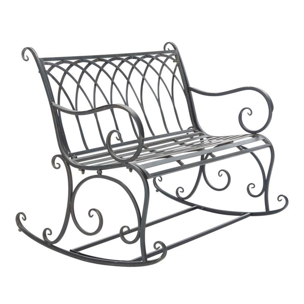 SAFAVIEH PAT5021A Outdoor Rock Bench - Pearl White - Weather-Resistant Garden Seating for Patio, Lawn & Backyard Decor
