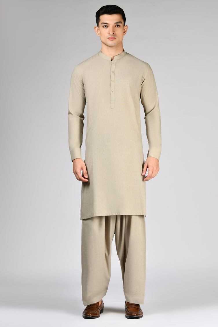 Premium Blended Brown Unstitched Suit Fabric for Men - J. Junaid Jamshed - Perfect for Formal Wear, Weddings & Special Occasions