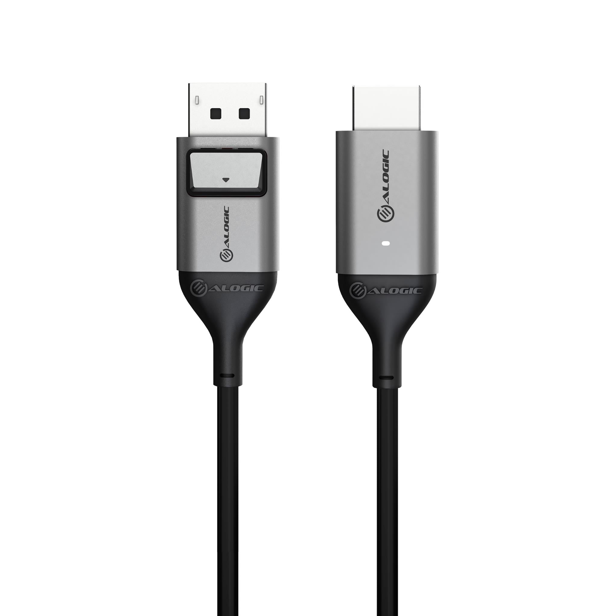Alogic Ultra DisplayPort 1.4 to HDMI 2.0 Active Cable 6.6ft (2m) - 4K 60Hz HDR Video Converter for Gaming, Home Theater & Office Setup