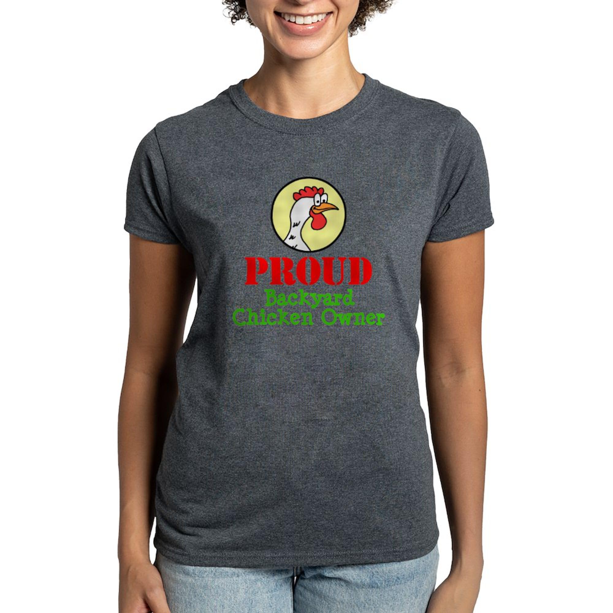 Proud Backyard Chicken Owner T-Shirt - Women's Soft Cotton Dark Tee for Chicken Lovers & Farm Enthusiasts | Perfect for Gardening, Farmers Markets & Casual Wear