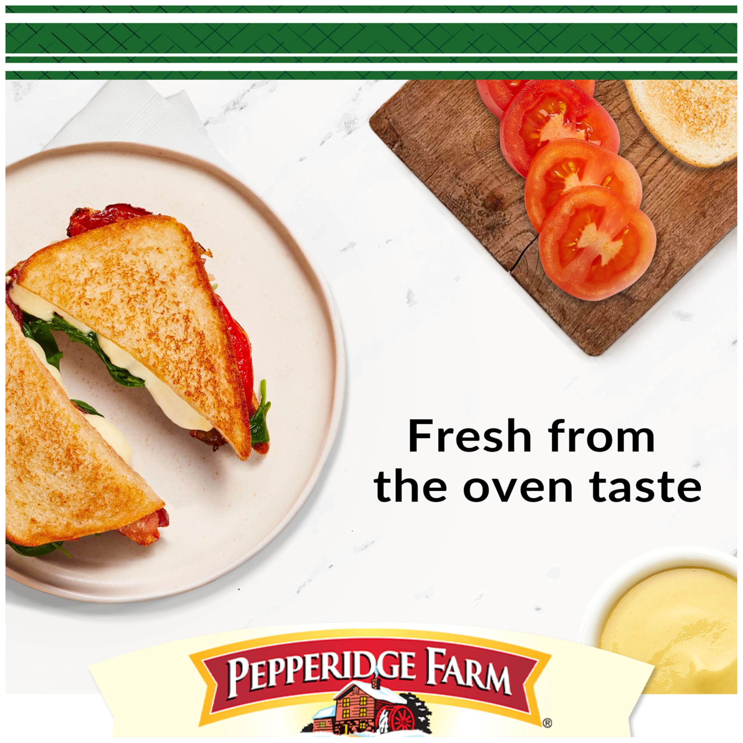 Pepperidge Farm Farmhouse Hearty White Bread - 24 Oz Loaf | Soft & Fresh Sandwich Bread for Breakfast, Lunch & Family Gatherings | Perfect for Toast, Sandwiches & French Toast