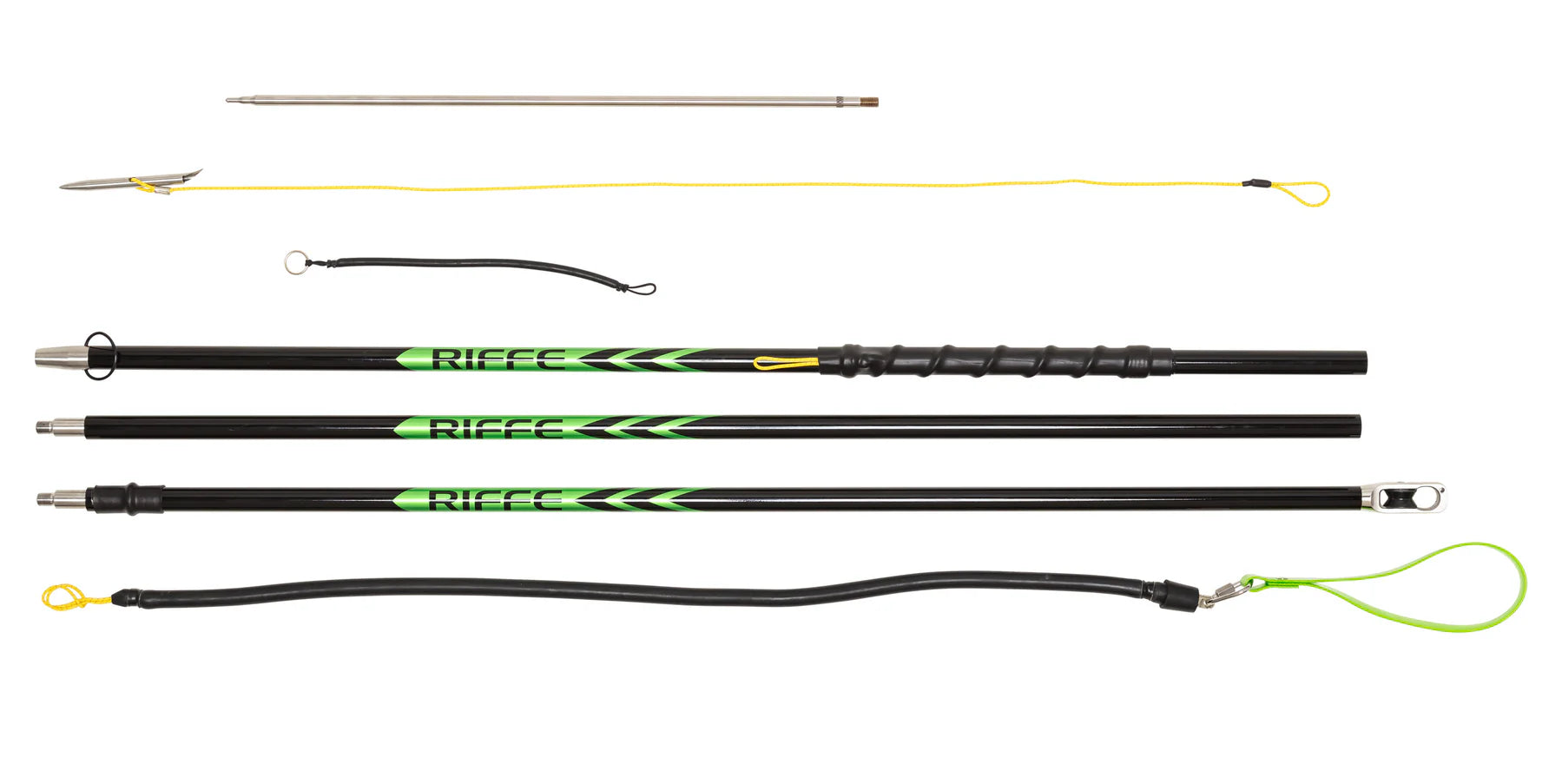 Mamba ROLLER Composite Pole Spear Kit - 9 Foot 3-Piece Spearfishing Gear for Underwater Hunting | Perfect for Ocean, Reef and Freshwater Fishing Adventures