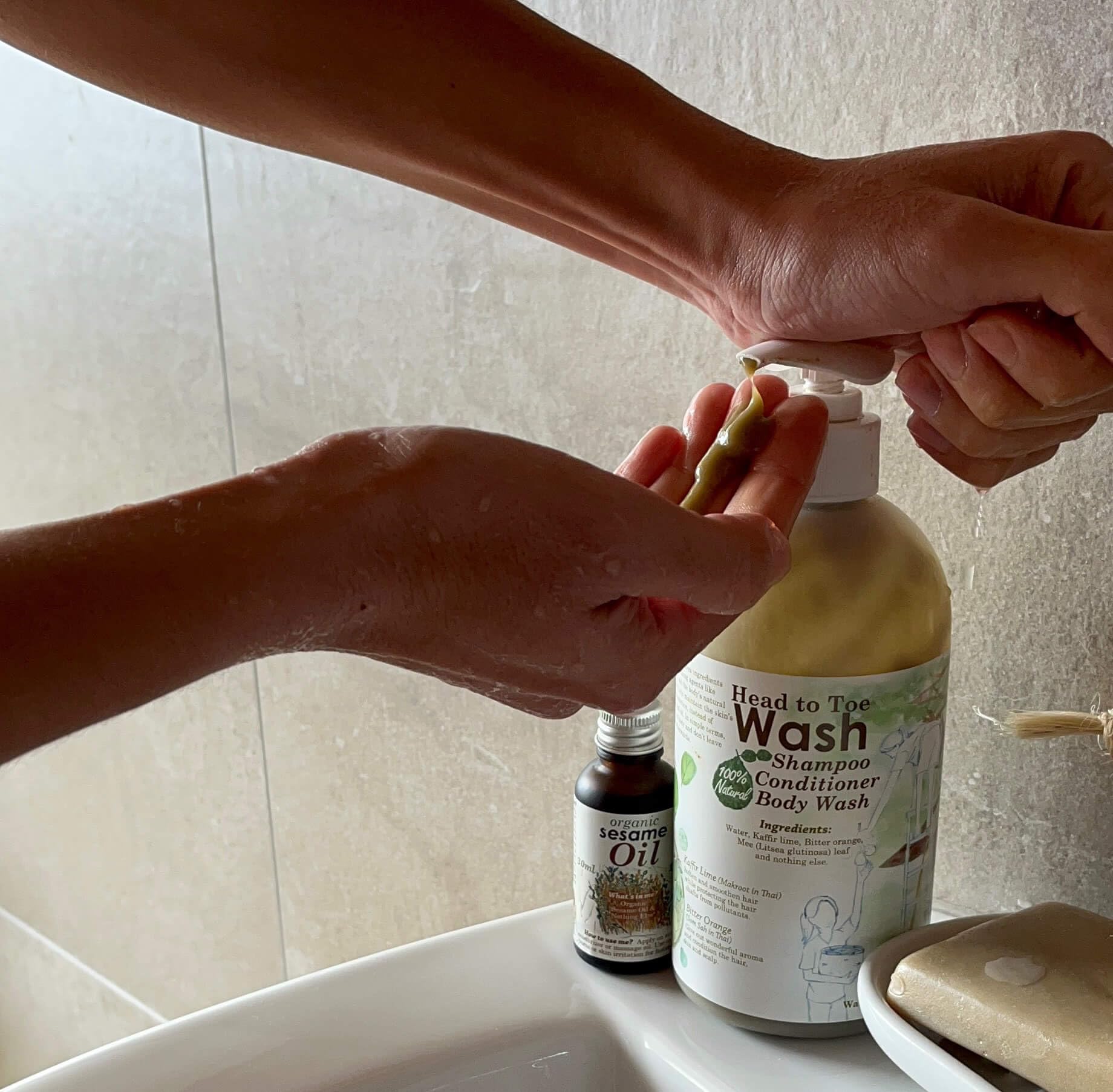 Organic No-Poo Head-to-Toe Wash - Sulfate-Free & Chemical-Free Moisturizing Cleanser for Hair & Body | Plant-Based Sud-Free Formula | Perfect for Sensitive Skin & Eco-Conscious Users | 100ml Tester Size | Ideal for Travel, Gym & Daily Gentle Cleansing