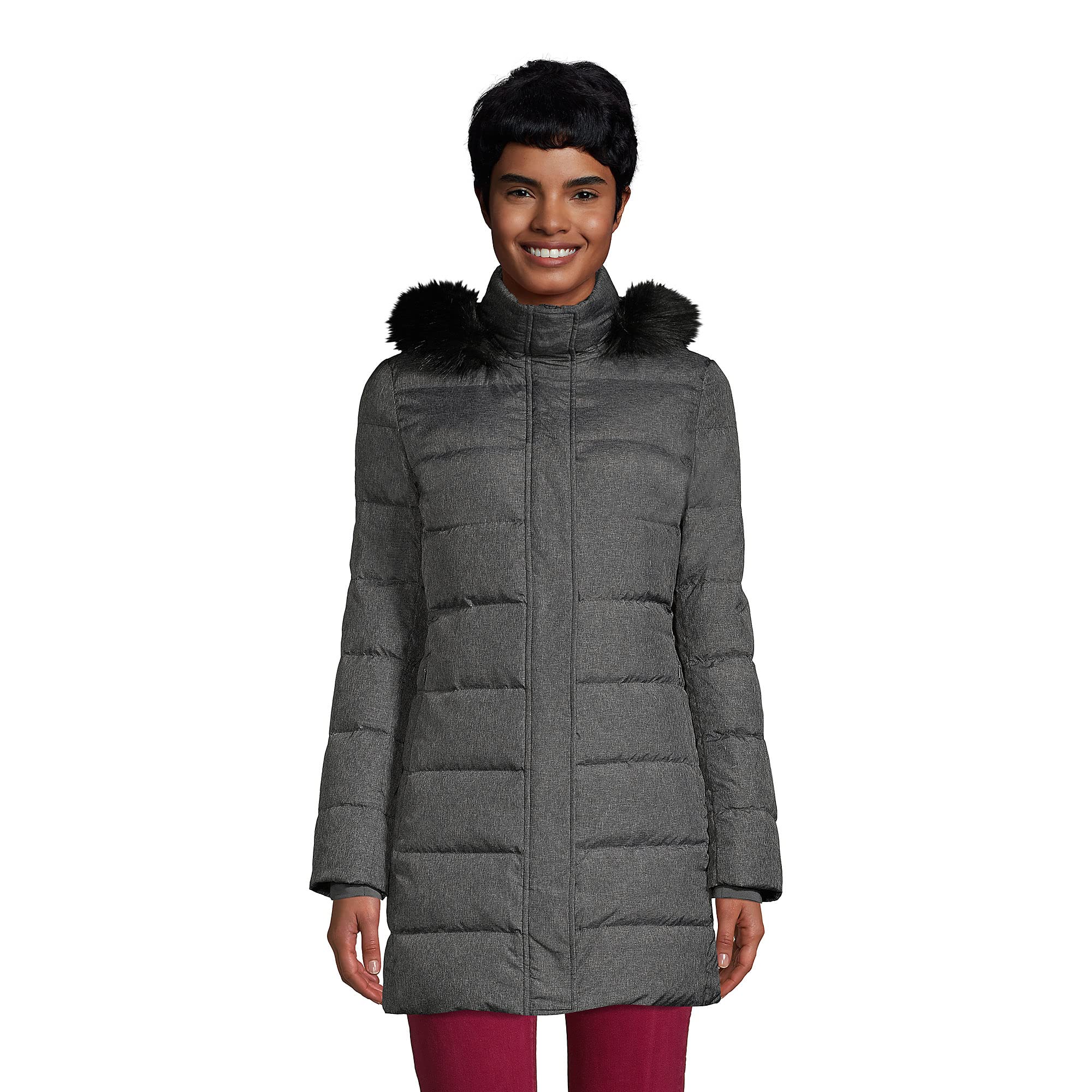 Lands' End Women's Down Winter Coat - Lightweight Warm Puffer Jacket for Cold Weather | Perfect for Snow, Skiing & Outdoor Activities