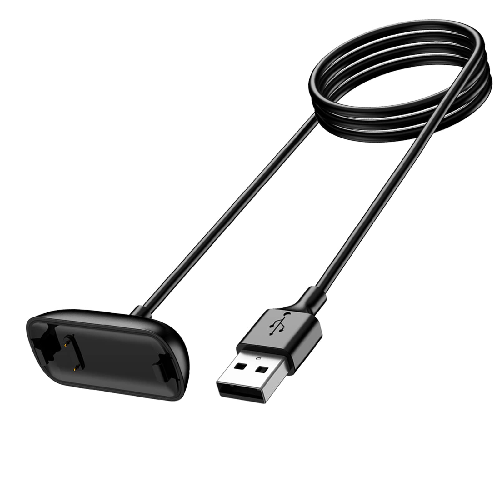 Amzpas Fitbit Inspire 3 Charger - Soft USB Charging Cable for Fitbit Inspire 3 Health & Fitness Tracker | Durable & Fast Charging | Perfect for Home, Gym & Travel Use