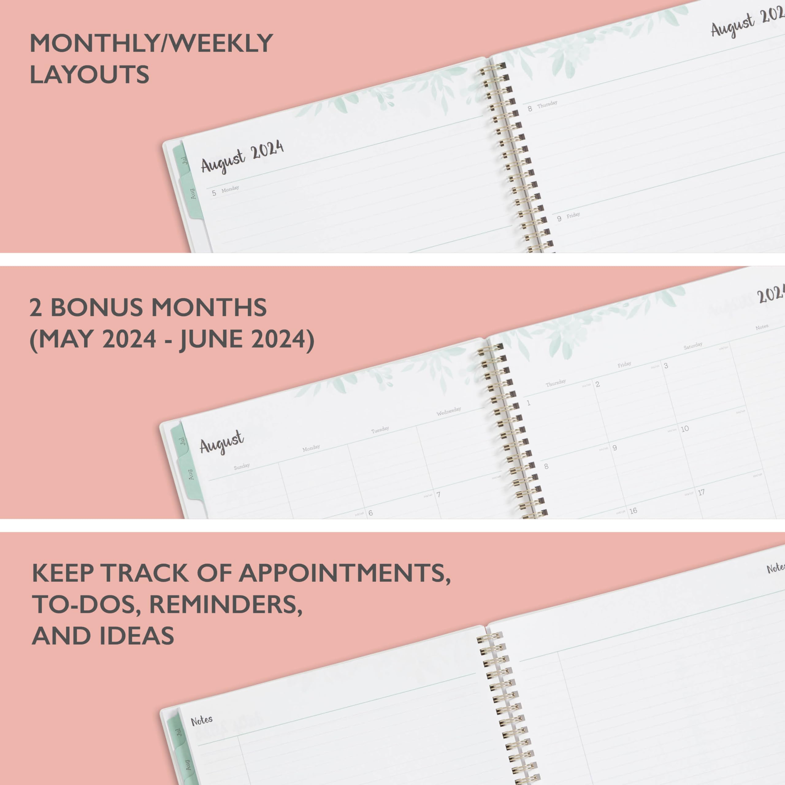 Blue Sky 2024-2025 Academic Planner - Weekly & Monthly Calendar, 8.5