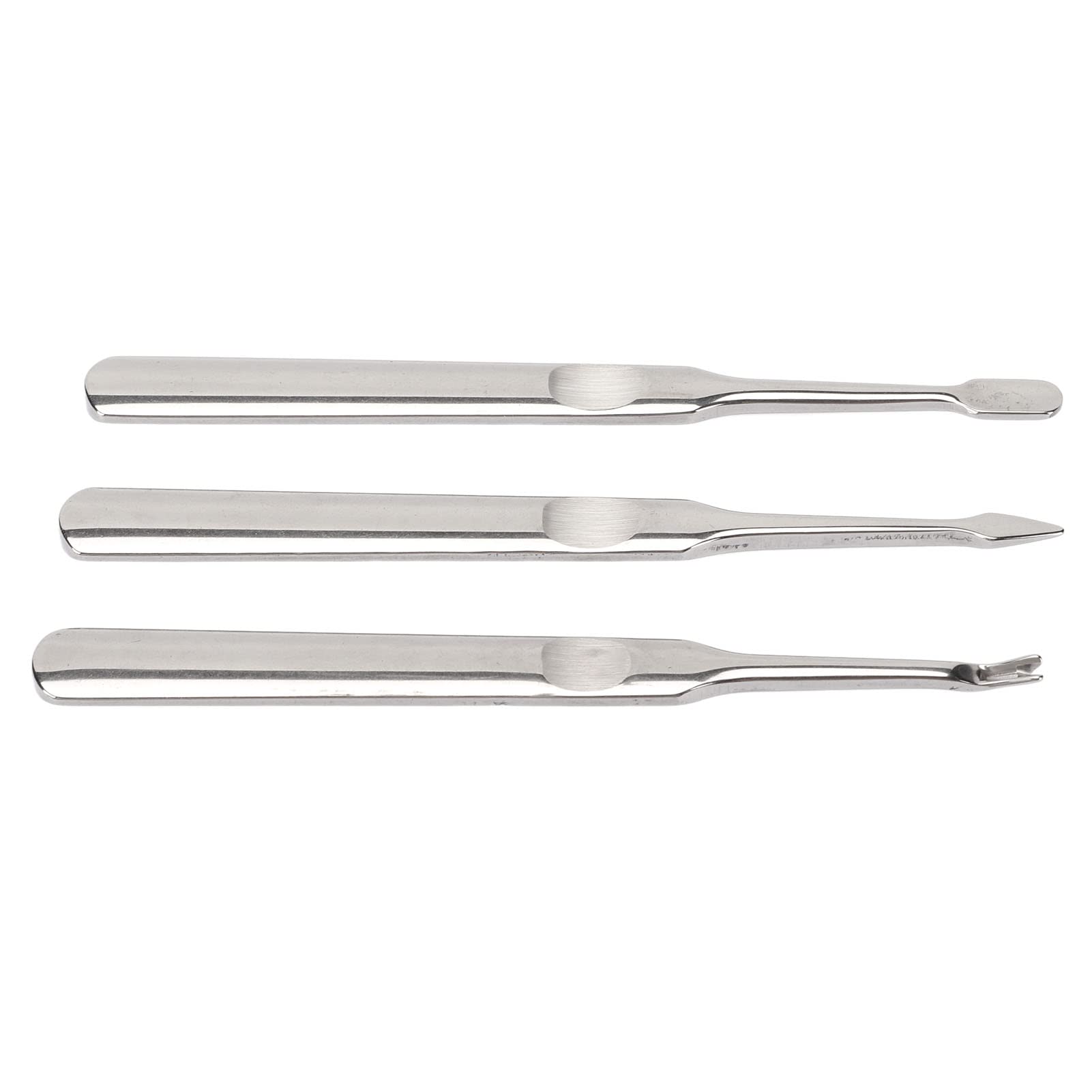 Professional Stainless Steel Cuticle Pusher & Nail Trimmer Set - 3pcs Durable Nail Care Tools for Manicure & Pedicure - Perfect for Salon, Home Use & DIY Nail Care