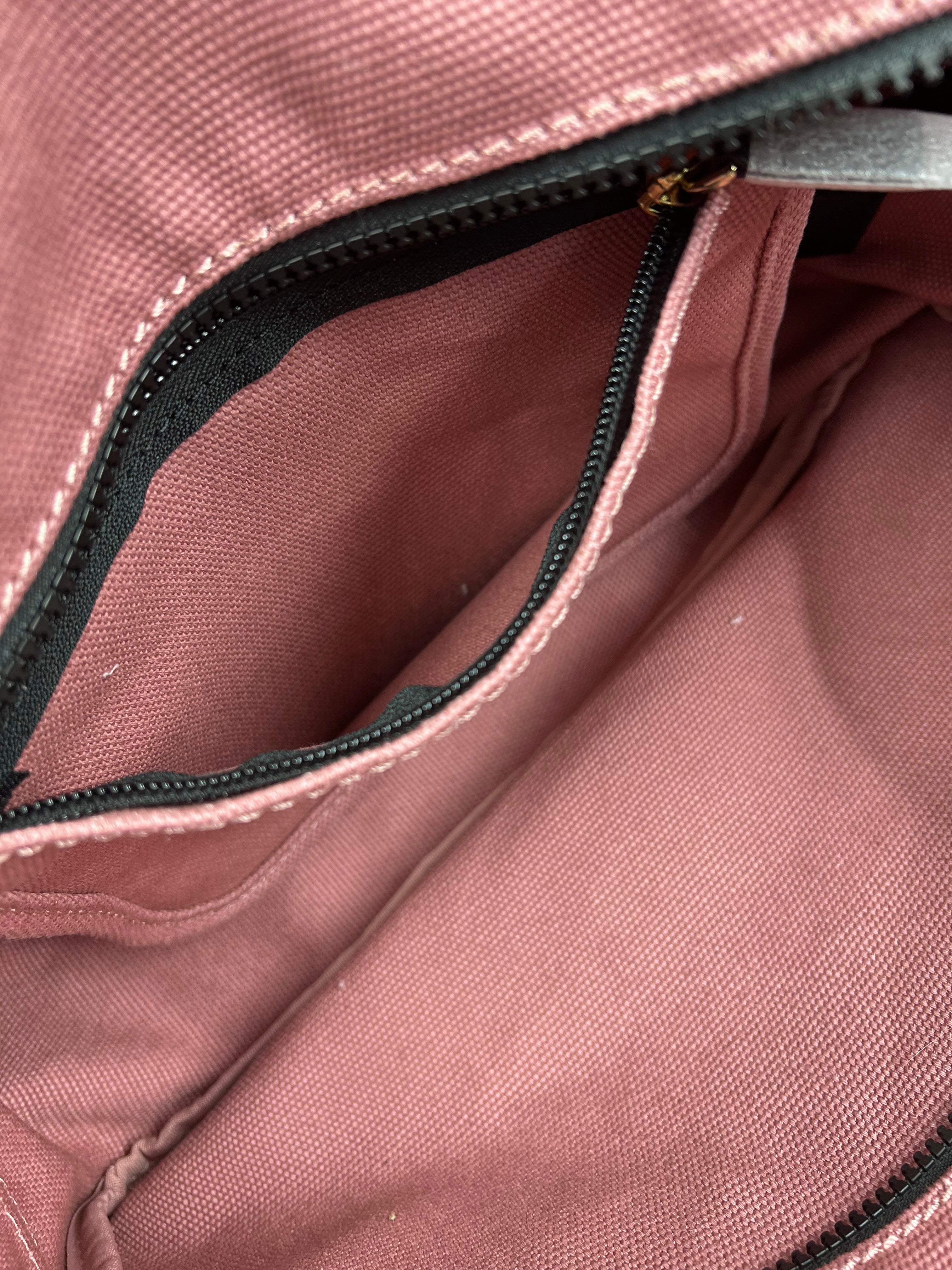 Marc Jacobs Dusty Rose Medium Signet Canvas Tote Bag for Women - Stylish Designer Handbag for Work, Travel & Everyday Use