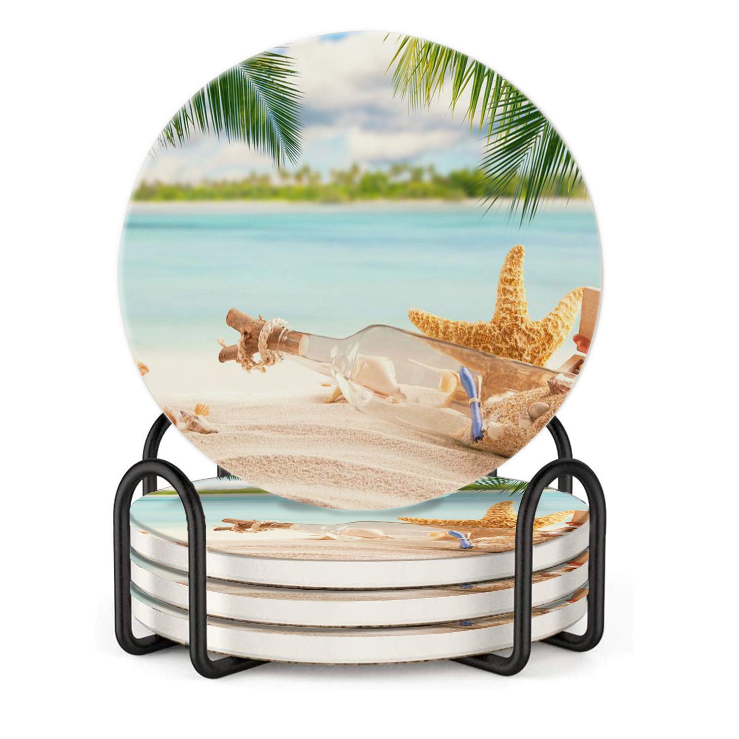 Absorbent Drink Coasters Set (4