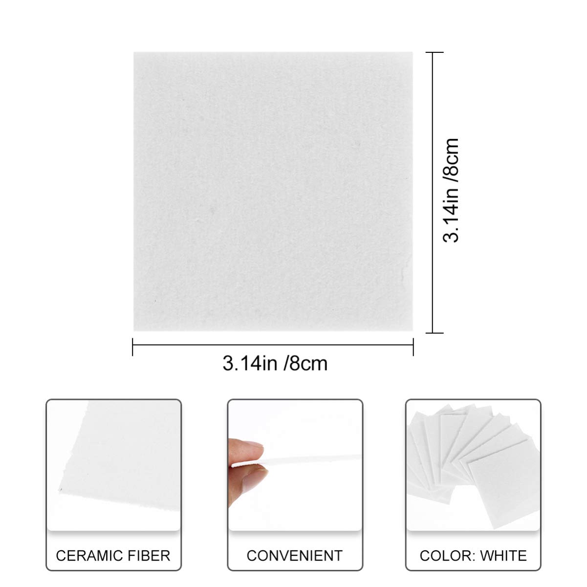 30 Sheets High-Temperature Microwave Kiln Paper - Glass Fusing Lining Paper for Pottery, Kiln Stove & Furnace - Square Glass Fusing Insulation Gasket - Perfect for DIY Glass Art, Jewelry Making & Ceramic Projects