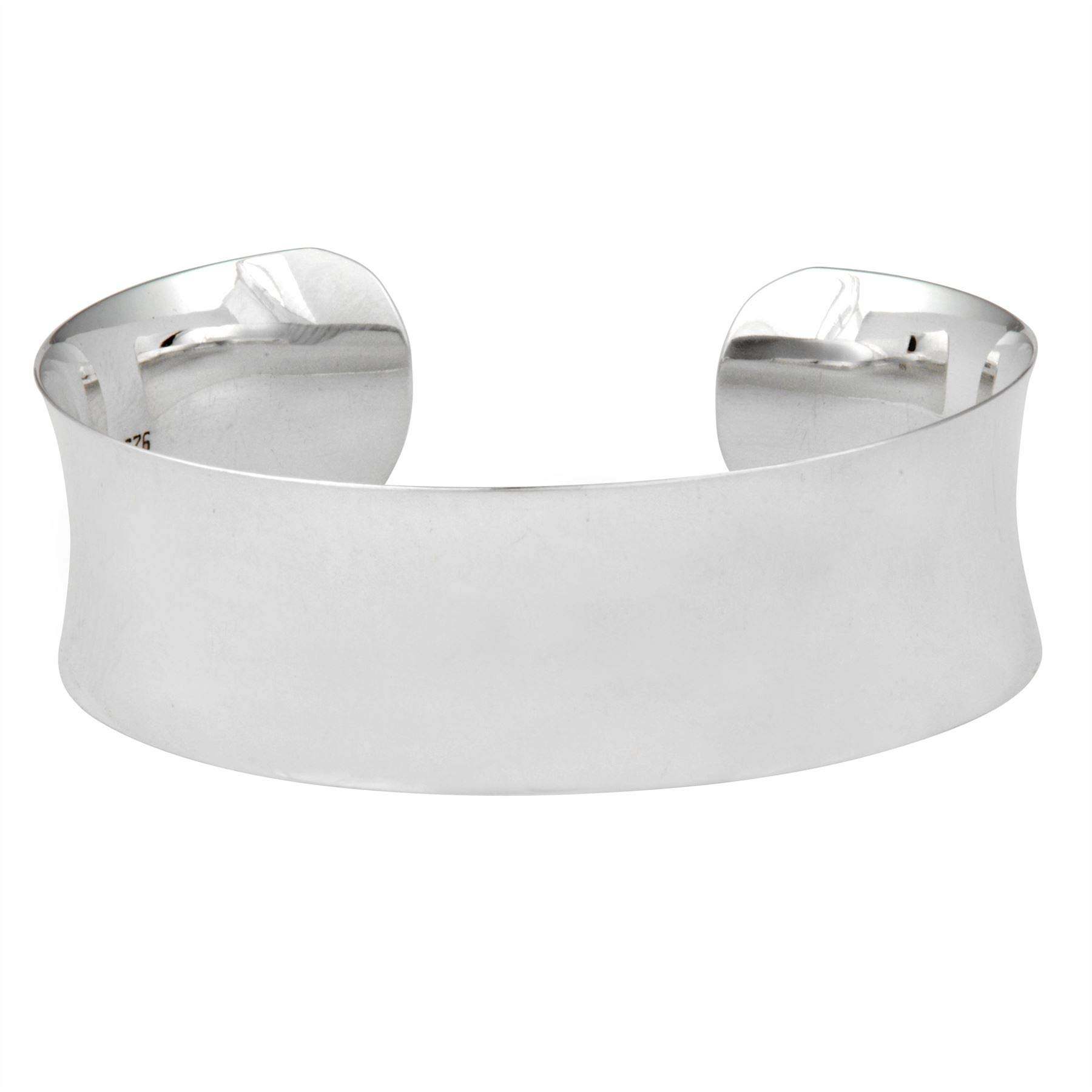925 Sterling Silver Bangles for Women - Elegant Adjustable Cuff Bracelet, Solid Silver Concave Bangle, Luxury Gift for Granddaughter - Perfect for Weddings, Anniversaries & Special Occasions