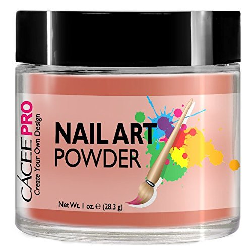Cacee Nail Art Powder #59 Salmon Orange - Professional Nail Dip Powder for Salon & Home Manicure - Perfect for Spring & Summer Nail Designs, DIY Nail Art, and Special Occasions