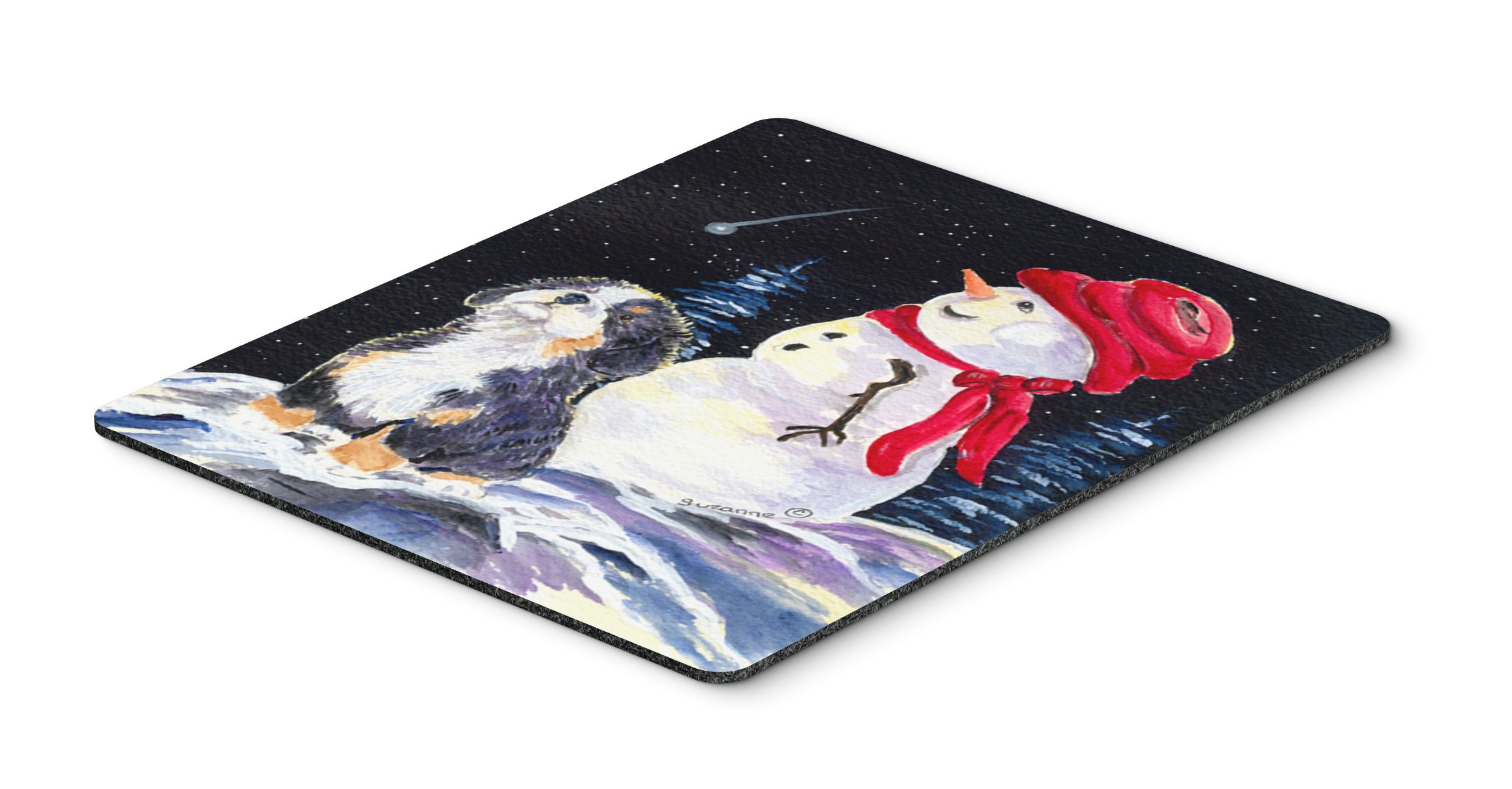 Bernese Mountain Dog Mouse Pad & Hot Pad - Large Washable Non-Slip Desk Mat for Home Office, Gaming & Computer Work - Cute Dog-Themed Trivet for Kitchen & Workspace