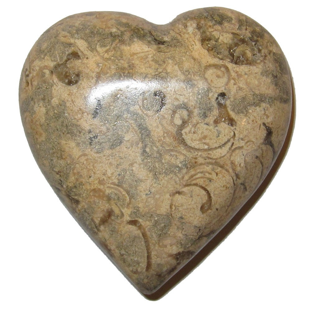 Fossil Heart Eternal Soulmate Love Crystal Healing Stone - Brown Gemstone for Chakra Balancing, Meditation & Spiritual Healing - Perfect for Gifts, Home Decor & Energy Work