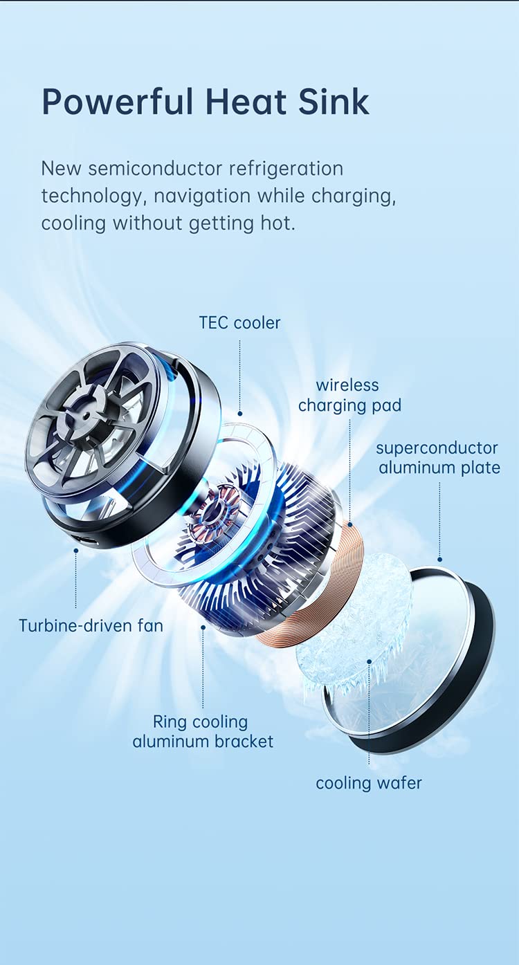 2 in 1 Mcdodo 15W Qi Wireless Car Charger with Cooling Radiator - Fast Charging Phone Holder for iPhone 15/14/13, Samsung Galaxy S23/S22, Air Vent Mount & Stand Clip - Perfect for Road Trips & Commuting