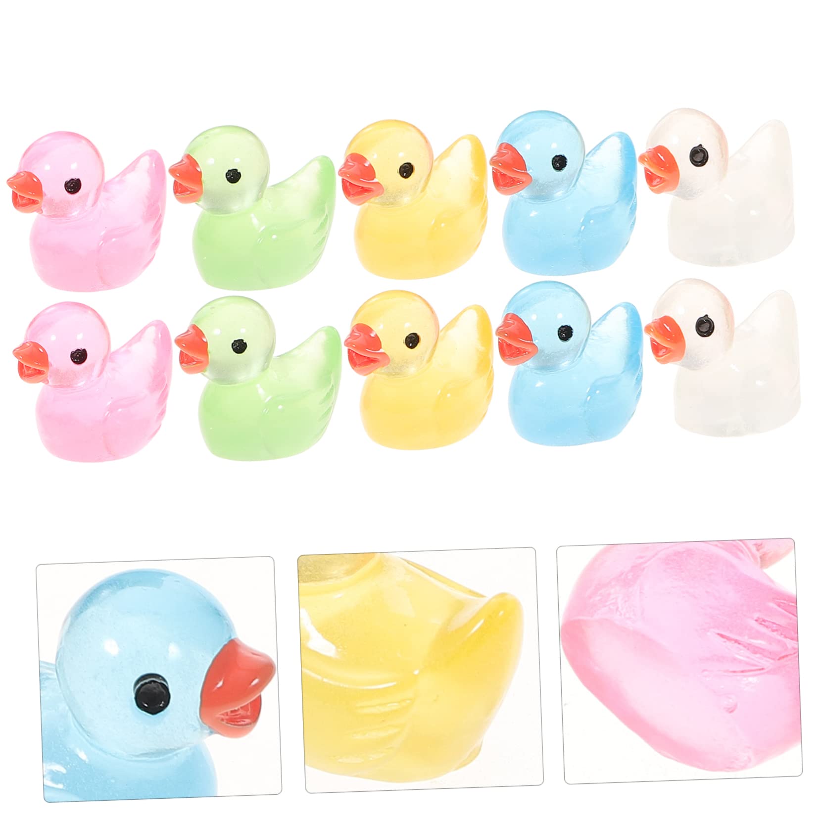 INOOMP 200 Pcs Mini Duck Toy Set - Cute Miniature Rubber Duck Figures for Kids Bath Time, Party Favors, Baby Shower Decorations & Sensory Play