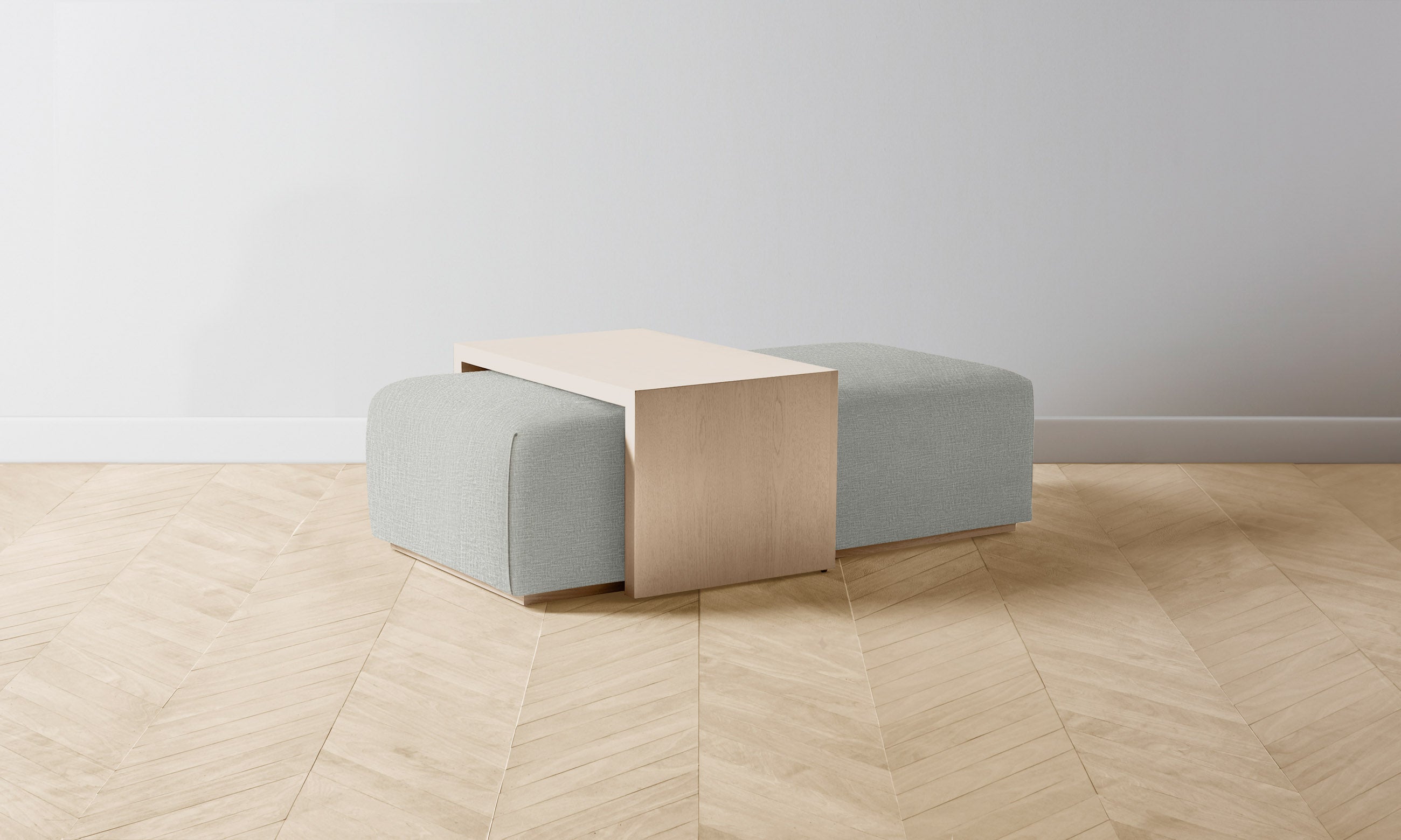 The Bowery Ottoman - Performance Woven Chenille Rain-Resistant Fabric - Perfect for Living Room, Bedroom & Outdoor Use