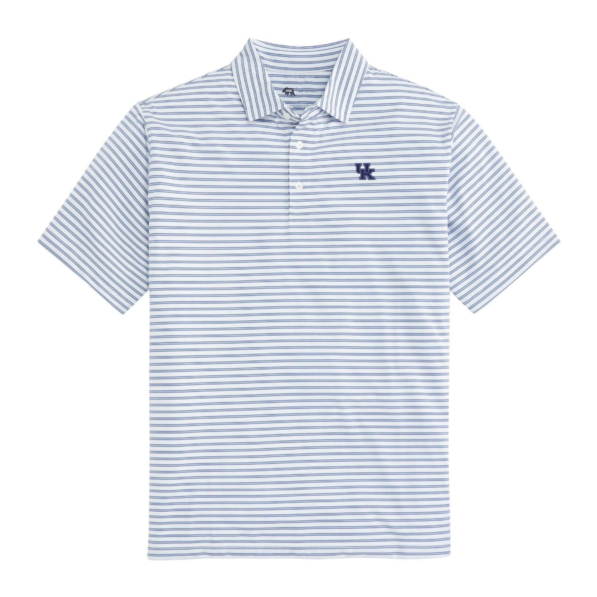 Kentucky Wedge Stripe Performance Polo Shirt for Men - Breathable Moisture-Wicking Golf & Tennis Shirt - Casual Business Wear & Outdoor Sports Apparel