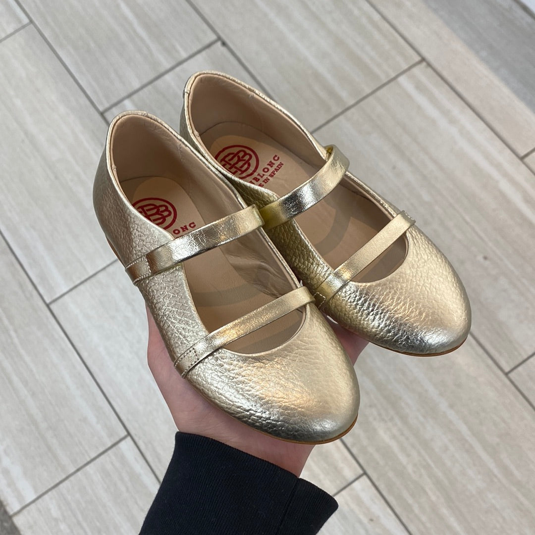 Blublonc Women's Champagne Double Strap Mary Jane Shoes - Comfortable Heeled Pumps for Work, Party & Special Occasions
