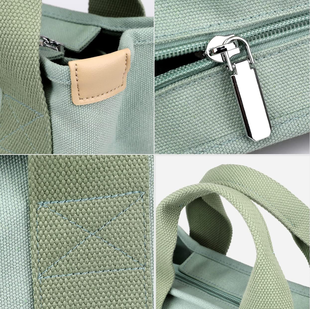 Stylish Canvas Tote Bag with Zipper for Women - Crossbody Shoulder Bag, Satchel & Messenger Purse (2024) | Perfect for Work, Travel & Everyday Use