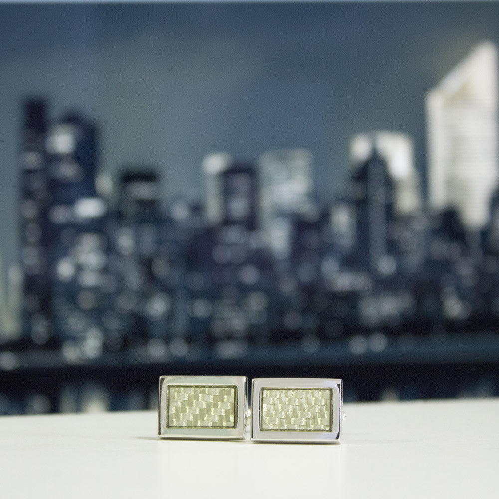 Premium Carbon Fiber Cufflinks for Men - Elegant Dress Accessories for Weddings, Business Meetings & Formal Events