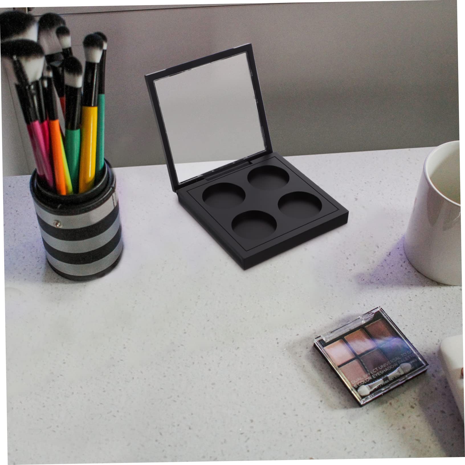 5pcs Empty Magnetic Eyeshadow Palette with Transparent Cover - Refillable Makeup Storage Case for Eyeshadow, Blush, Highlighter - Perfect for Travel, Professional Makeup Artists & DIY Cosmetics