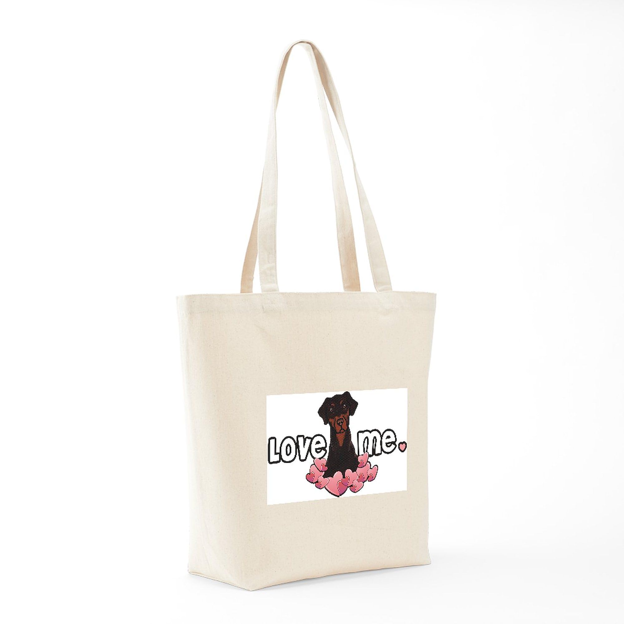 Doberman Lover Tote Bag - Natural Canvas Reusable Shopping Bag for Groceries, Beach & Everyday Use | CafePress