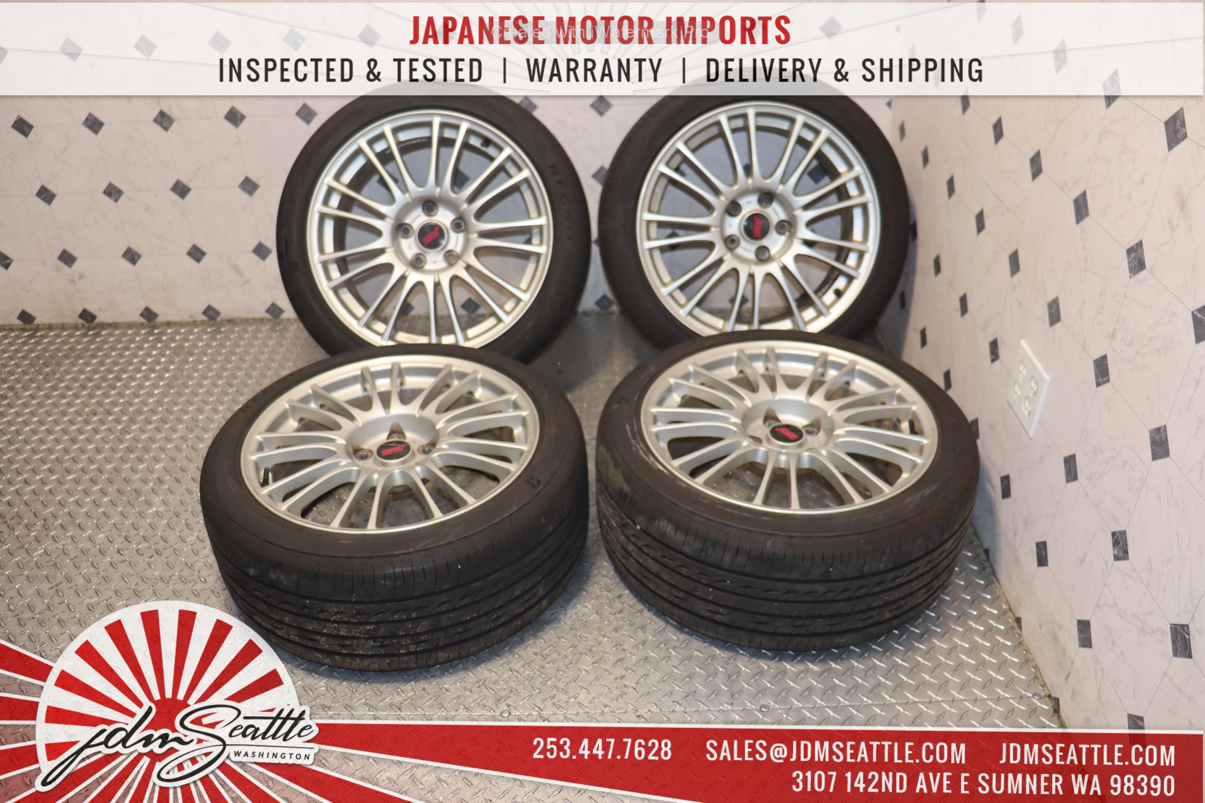 2008-2014 Subaru Impreza WRX STI GRB GVF V10 OEM BBS STI Wheels - Set of 4 JDM Alloy Rims for Performance & Style - Perfect for Racing, Drifting & Street Upgrades