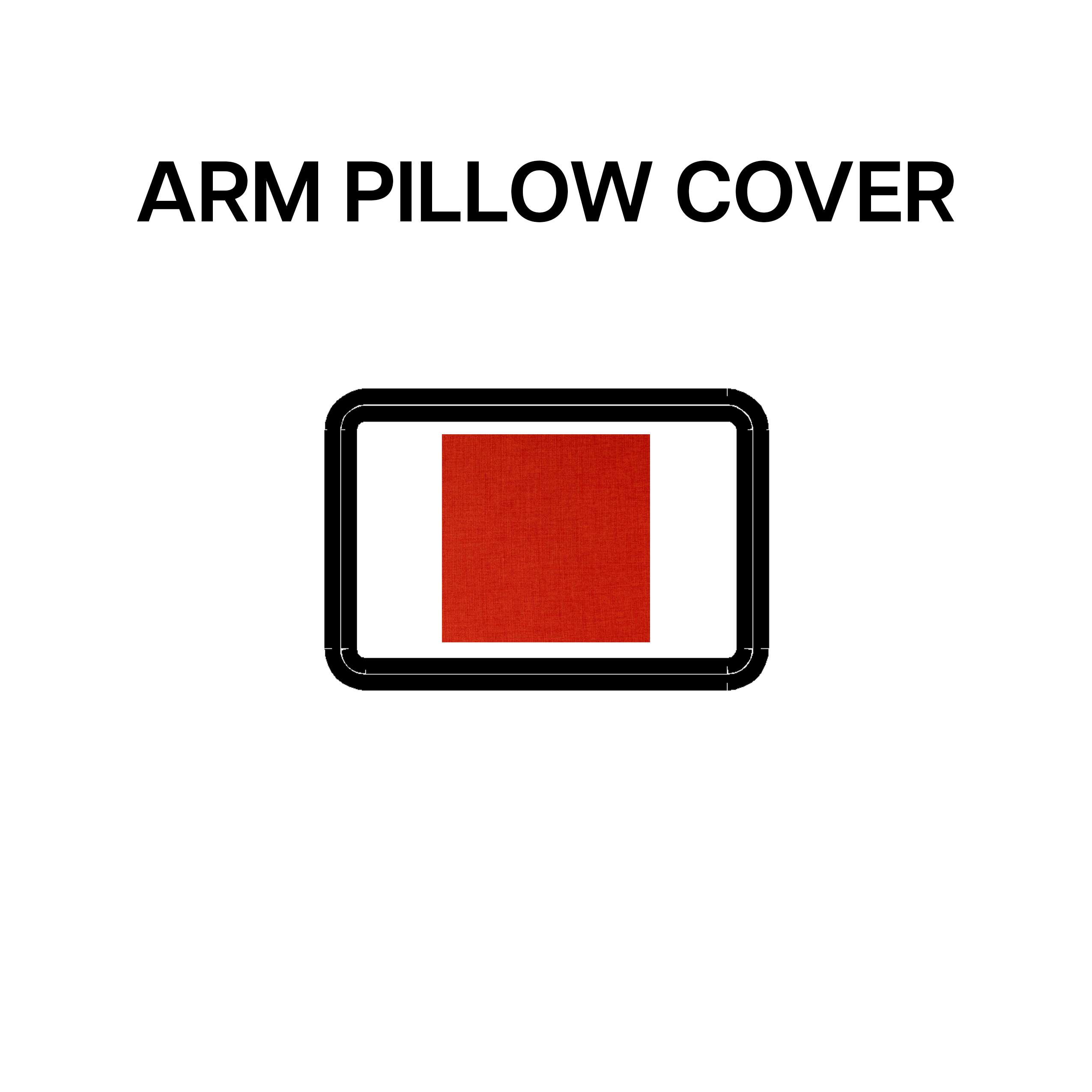 Premium Arm Pillow Cover - Cayenne BP 639 6, Soft & Comfortable Support for Arms & Neck - Perfect for Reading, Watching TV, or Relaxing at Home