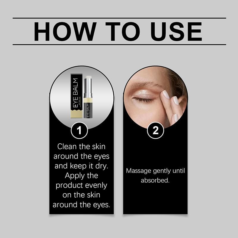 Lumibalm Under Eye Balm Stick - Dark Circle & Puffiness Treatment, Anti-Aging Eye Cream with Natural Ingredients (3 Pack) | Perfect for Morning Routine, Travel & Nighttime Skincare