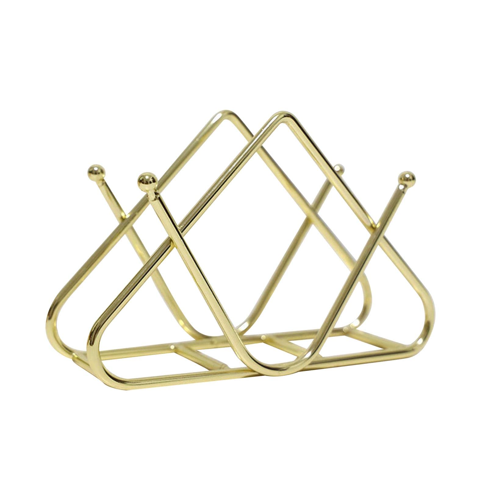European Style Colcolo Iron Napkin Holder - Golden Tabletop Organizer for Restaurants, Dining Tables & Home Decor - Perfect for Elegant Dinner Parties & Kitchen Organization