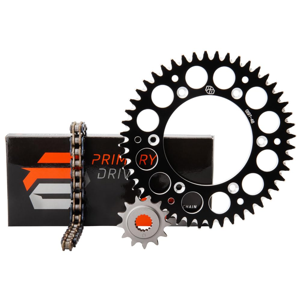 Black Alloy Rear Sprocket Kit with O-Ring Chain for Honda CRF450RL 2021-2025 - Durable Off-Road Motorcycle Upgrade for Trail Riding & Racing