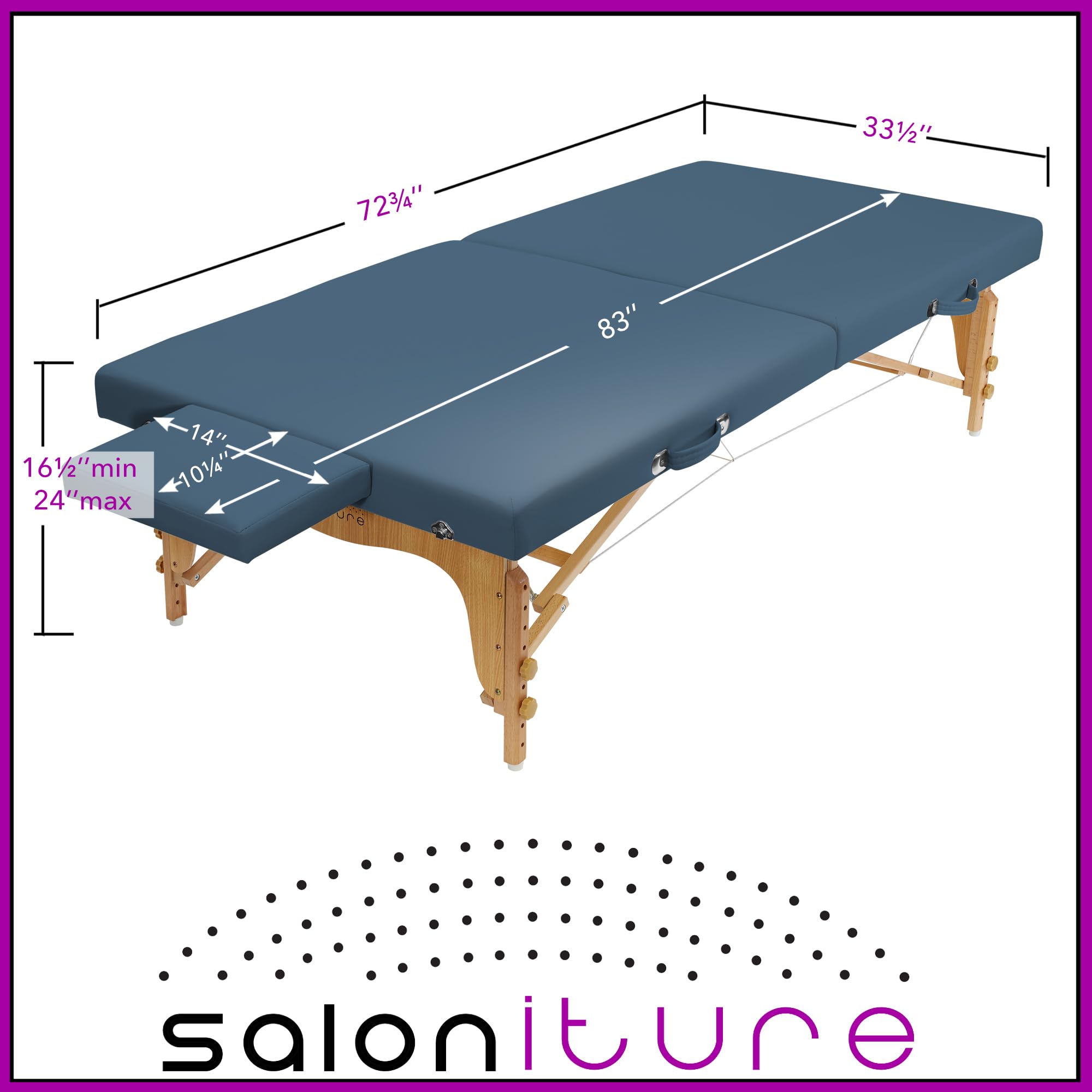 Portable Physical Therapy Massage Table - Low Profile Stretching Treatment Mat Platform for Home & Salon Use - Blue - Ideal for Chiropractic, Yoga, and Rehab Sessions