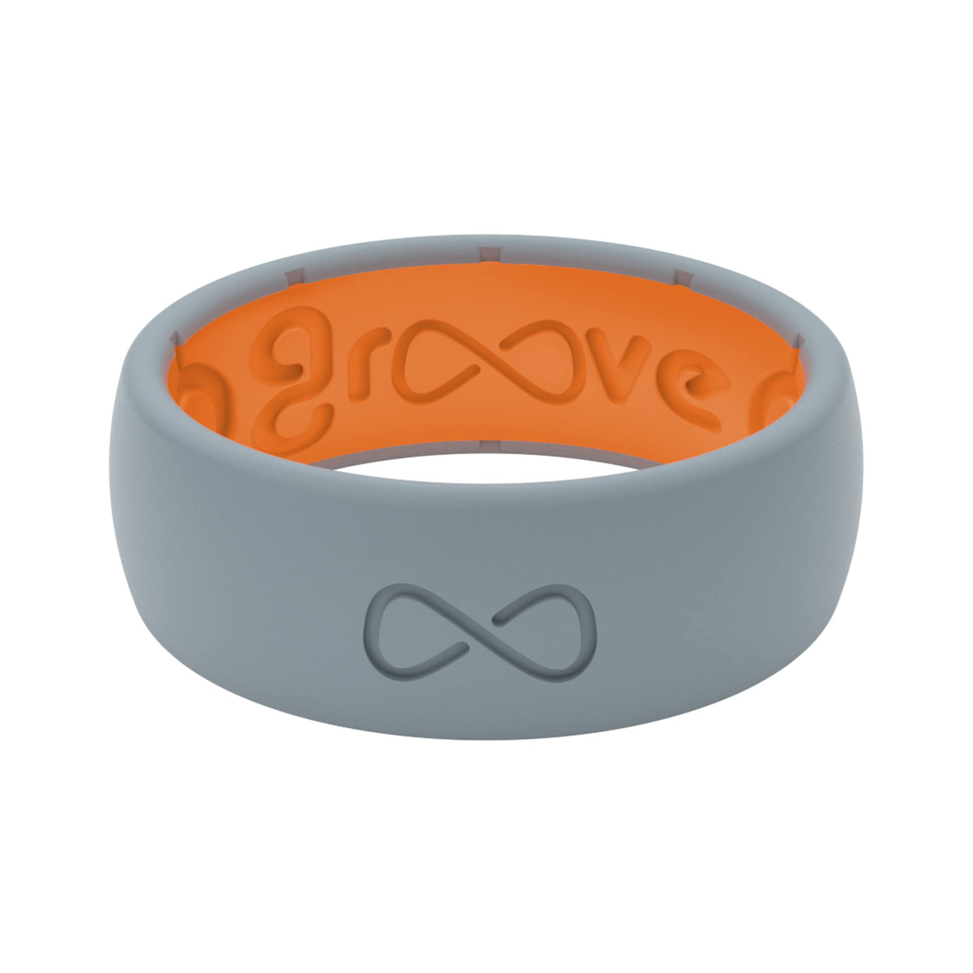 Groove Life Solid Silicone Ring - Breathable Rubber Wedding Band for Men, Durable Comfort Fit Ring with Unique Design | Perfect for Active Lifestyles, Gym, Swimming & Outdoor Adventures