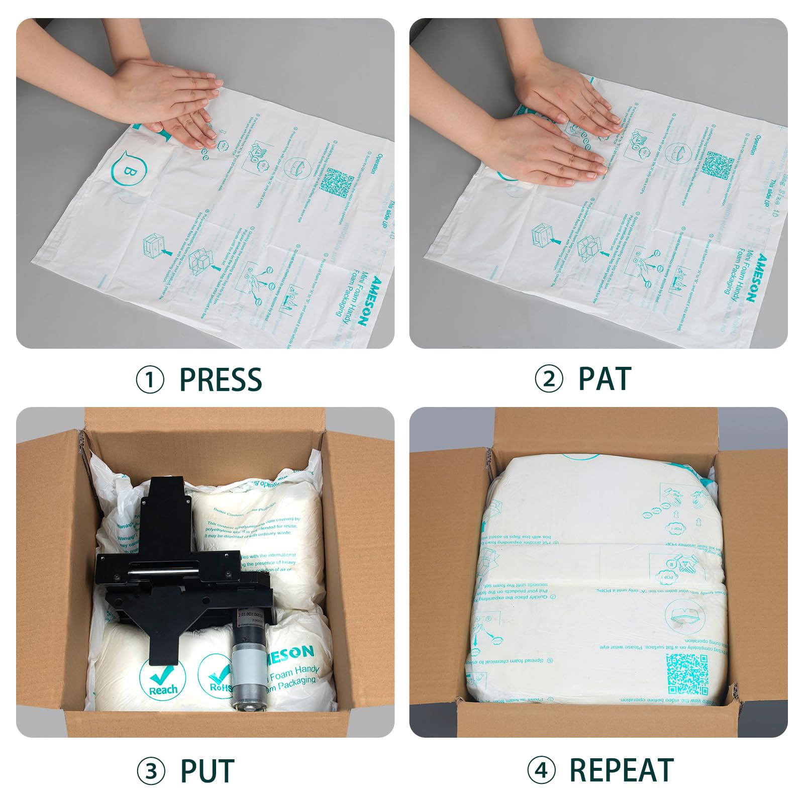 40 Pack Expanding Foam Bags 18x22 Inches - Fast Foaming, Superior Shaping for Shipping & Packaging | Ideal for Fragile Items, Electronics & Temperature-Sensitive Goods