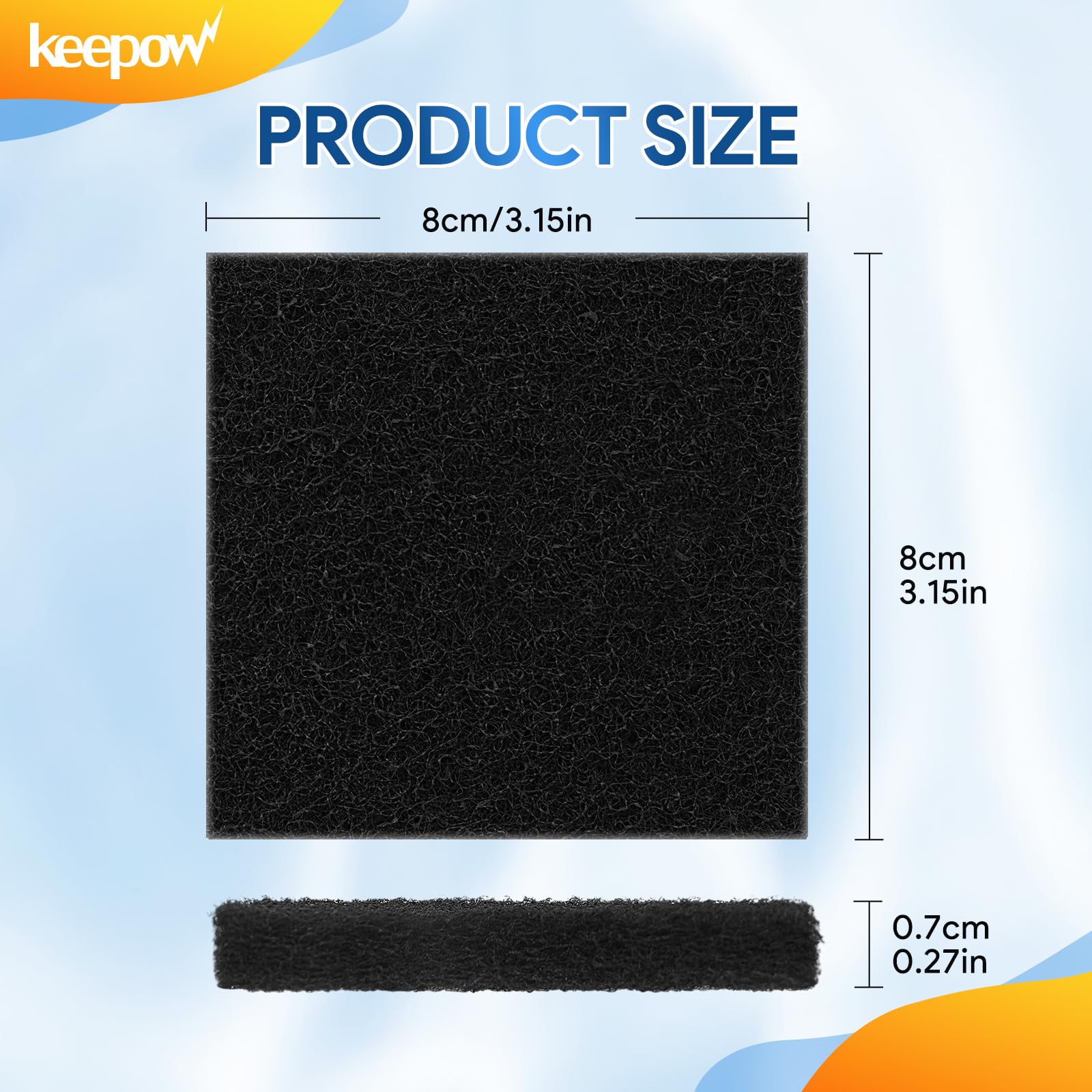 KEEPOW 8 Pack Activated Charcoal Trash Can Deodorizer - Odor Eliminator for EKO Trash Can, Kitchen Compost Bin & Indoor Garbage Cans | Long-Lasting Freshness for Home, Office & RV Use