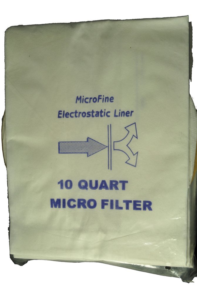Proteam 10 QT Mega Vac Backpack Vacuum Bags - Microlined Filter Bags (10-Pack) | Durable & High Capacity for Commercial Cleaning, Schools, Offices & Home Use