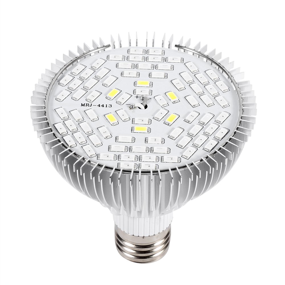 E27 Full Spectrum LED Plant Grow Light - 78 LEDs, Large Angle Beam, Energy Saving Horticulture Light for Indoor Garden, Greenhouse & Grow Tent Planting
