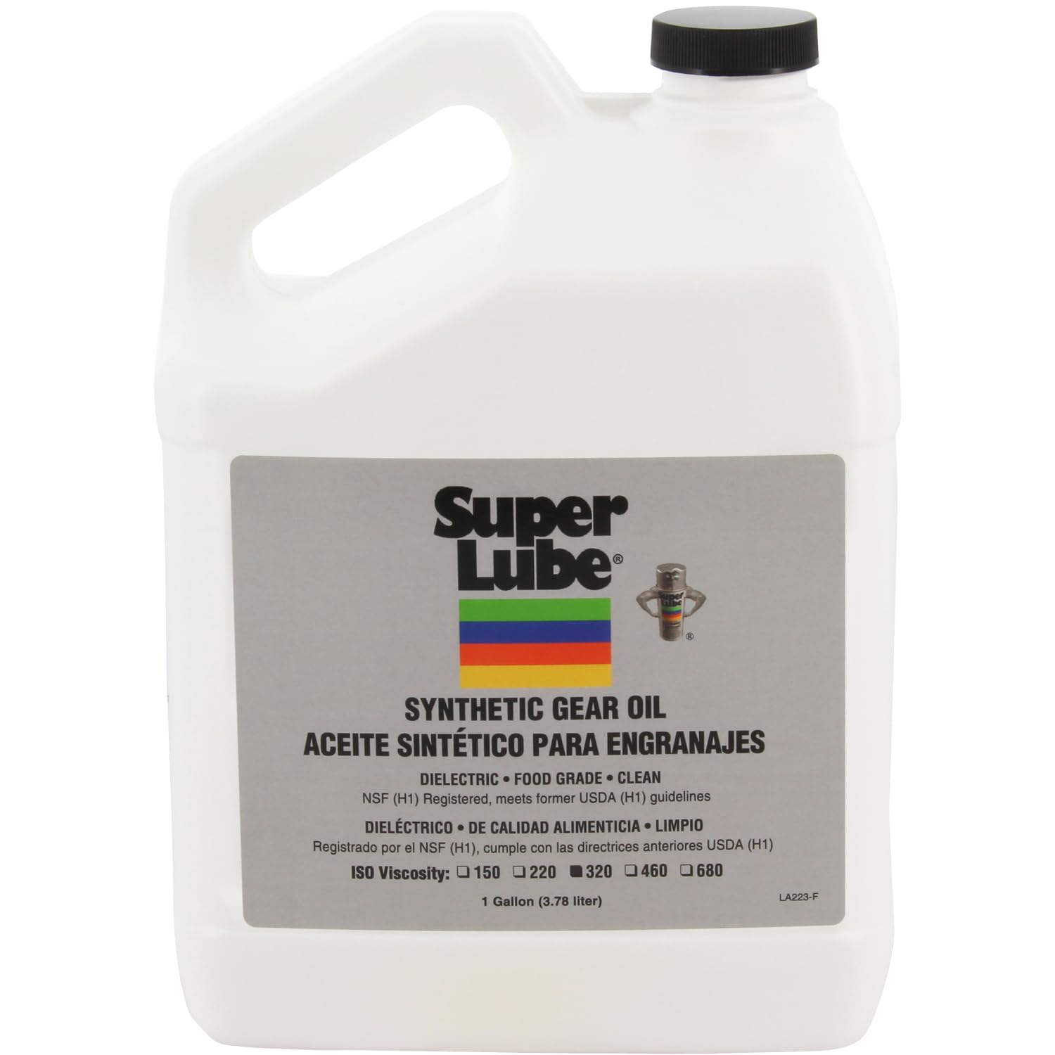 Super Lube 54301 Synthetic Gear Oil ISO 320 - 1 Gallon Bottle (3.78L) - High Performance Industrial Lubricant for Gears, Bearings & Machinery - Translucent Formula for Easy Monitoring - Ideal for Automotive, Manufacturing & Heavy Equipment Maintenance